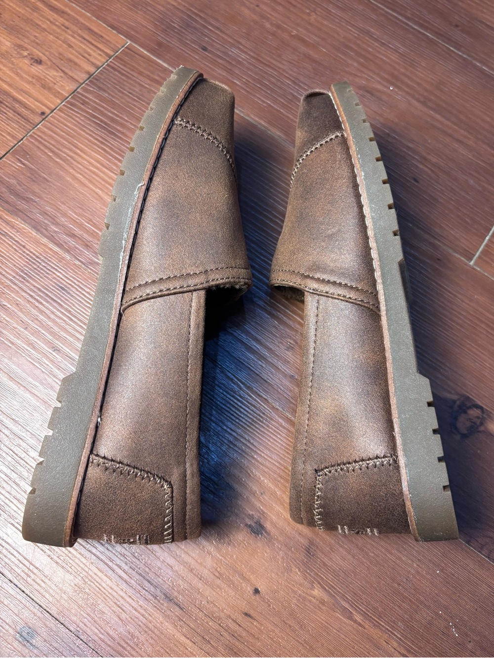 Skechers Bobs Memory Foam Slip-On - Brown with Faux Fur, Size 6 - NEW - Picture 4 of 6
